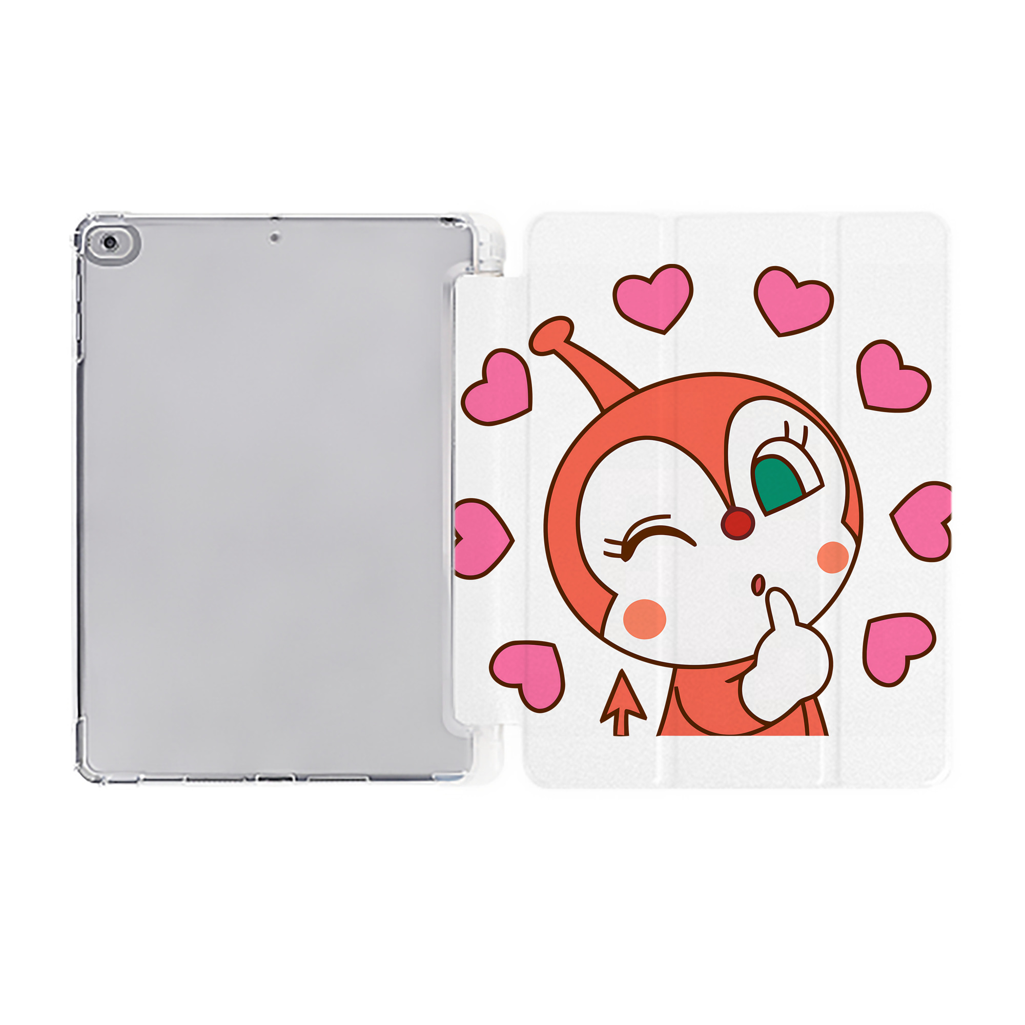 （画像用） アンパンマン Anpanman IPad ケース ペン収納付き 三つ折りスタンド PUレザー×シリコン 対応機種9.5/10.5/10.9インチ